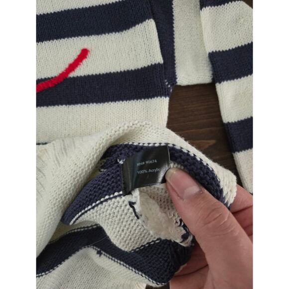 Boston Proper Love Shoulderless Striped Sweater Women's M - Picture 6 of 11